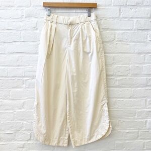 Anthropologie || Mare Mare Curved-Hem Chino Pants Pull On Light Sand Tan Small